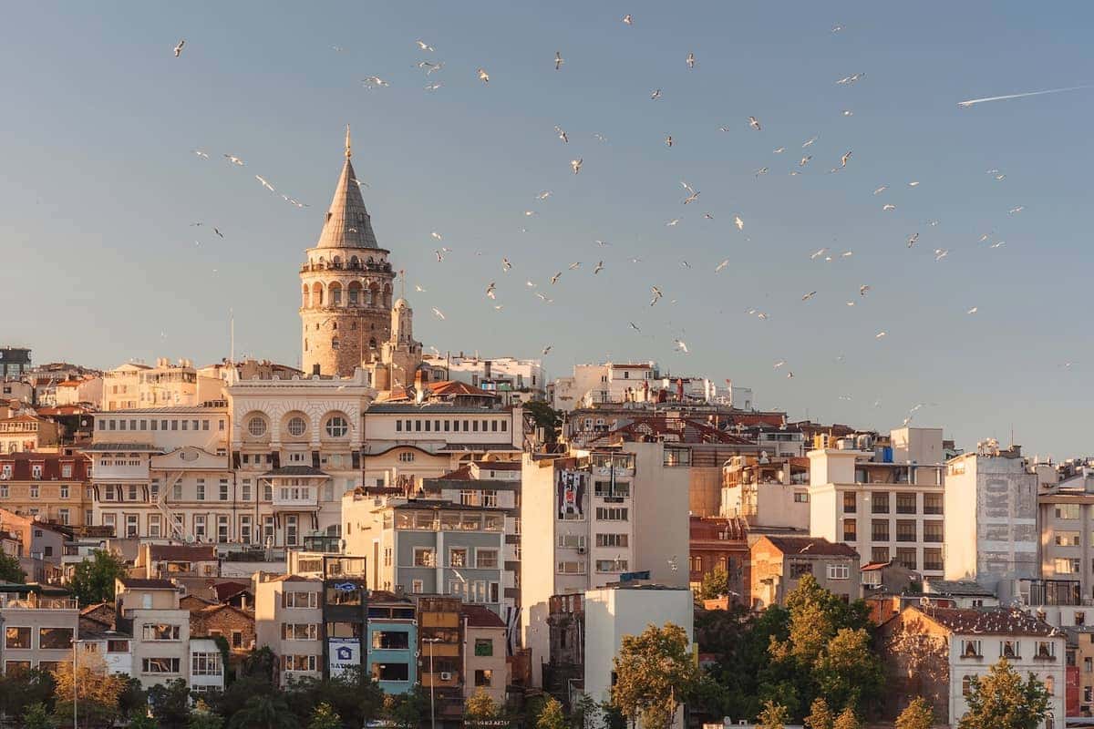 Istanbul waterfront and city skyline in Turkey